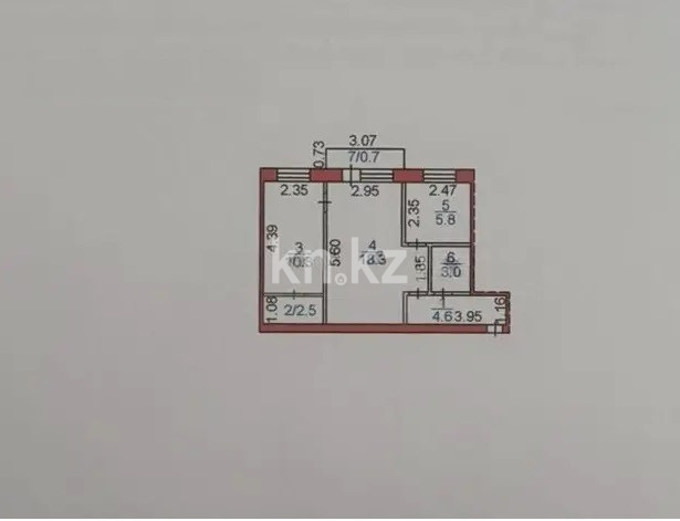 Продажа 2-комнатной квартиры, 45.2 м² - Продажа квартир в районе Город в Караганде фото 2 из 2