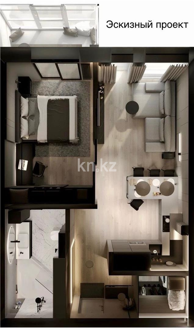 Продажа 2-комнатной квартиры, 41 м² - Продажа двухкомнатных квартир в Караганде фото 2 из 8