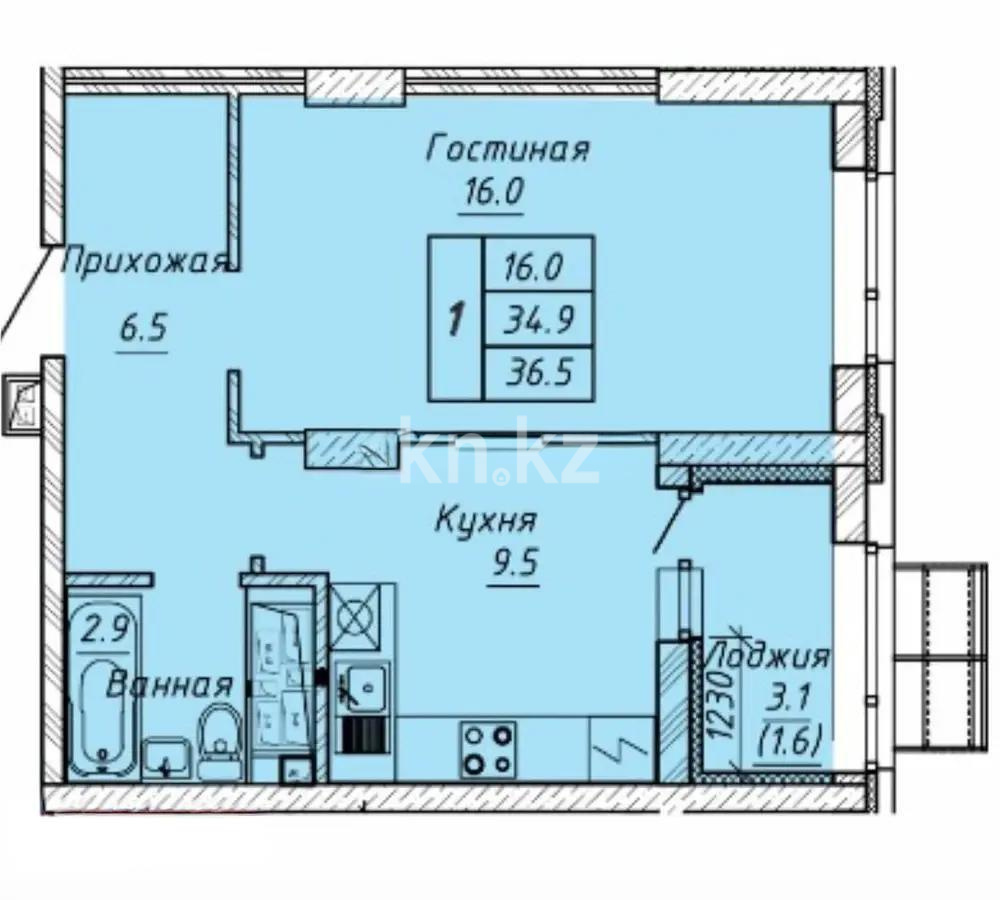 Продажа 1-комнатной квартиры, 38 м² - Продажа квартир в Казахстане - страница 47 фото 1 из 1
