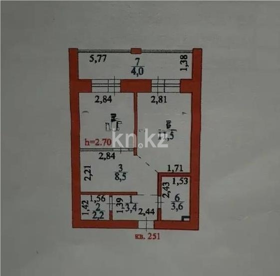 Продажа 2-комнатной квартиры, 42 м² - Продажа квартир в р-не Сарыарка Астаны - страница 3 фото 9 из 9