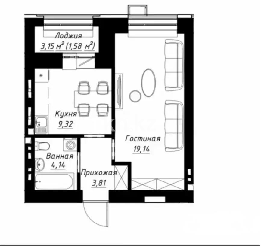 Продажа 1-комнатной квартиры, 35 м² - Продажа квартир в Астане - страница 6 фото 1 из 1