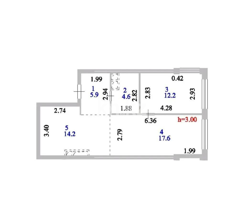 Продажа 2-комнатной квартиры, 76 м², ул. Байтурсынова, дом  67 - Продажа квартир в Казахстане фото 3 из 3