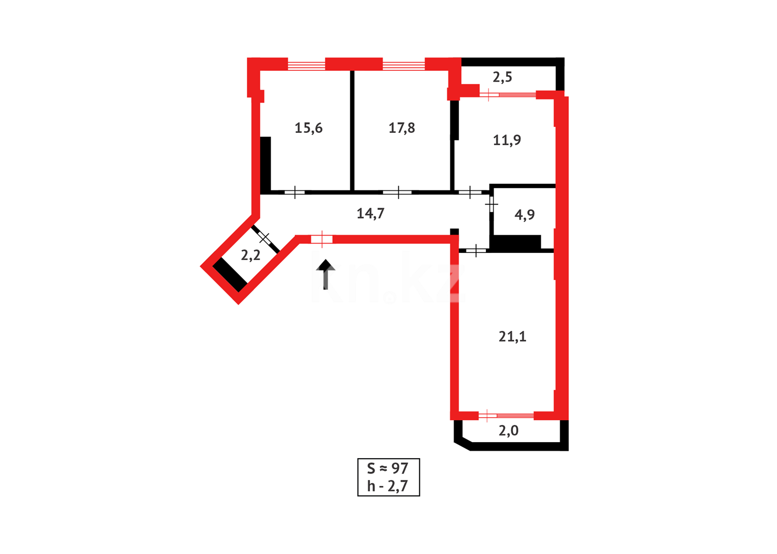 Продажа 3-комнатной квартиры, 92.7 м² - Продажа квартир в Астане фото 18 из 18