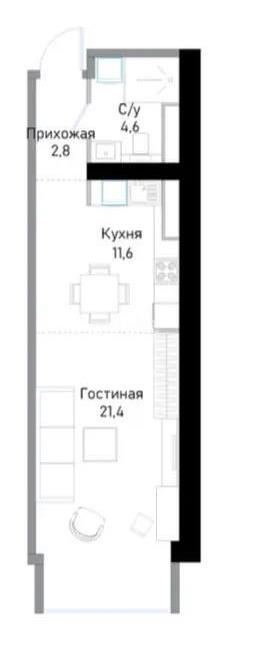 Продажа 1-комнатной квартиры, 40.8 м², ул. Ауэзова, дом  3/2 стр - Продажа квартир в новостройках Алматы фото 1 из 1