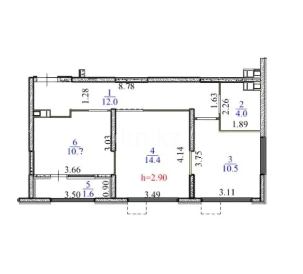 Продажа 2-комнатной квартиры, 53.2 м² - Продажа квартир в новостройках Алматы без посредников - страница 12 фото 1 из 1