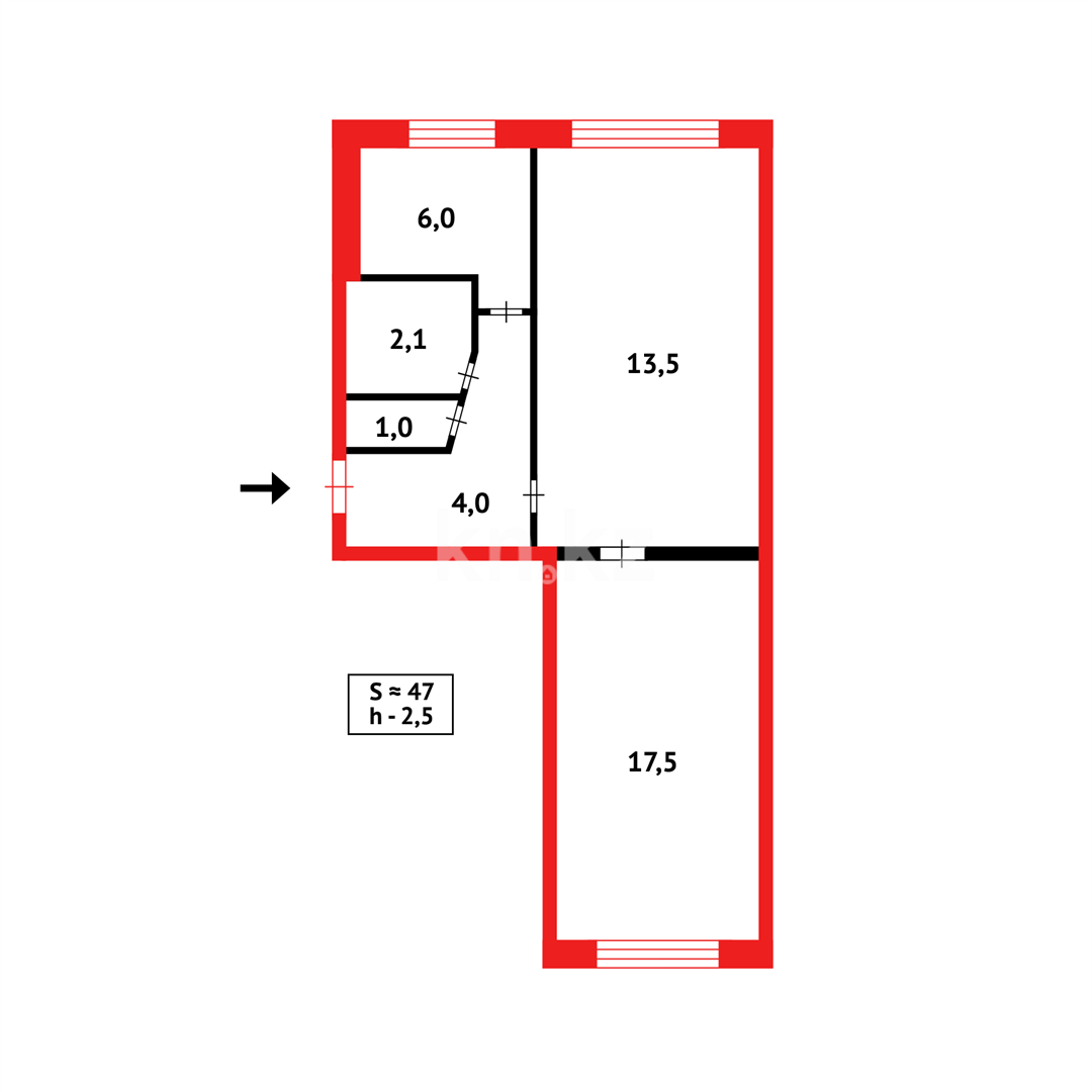 Продажа 2-комнатной квартиры, 48 м², мкр-н 18 в Караганде - фото 9