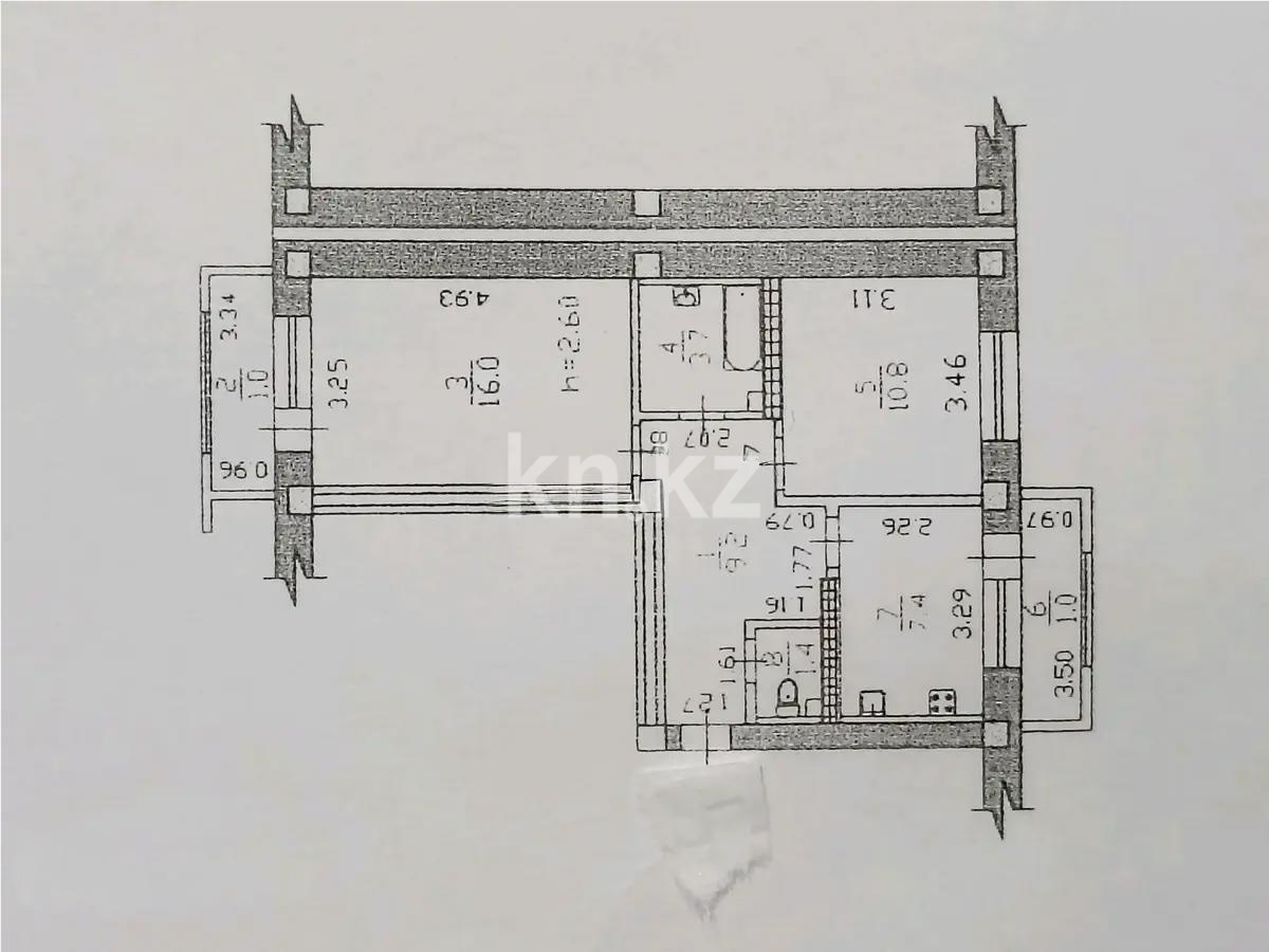 Продажа 2-комнатной квартиры, 54.5 м², ул. Байзакова, дом  192 в Алматы