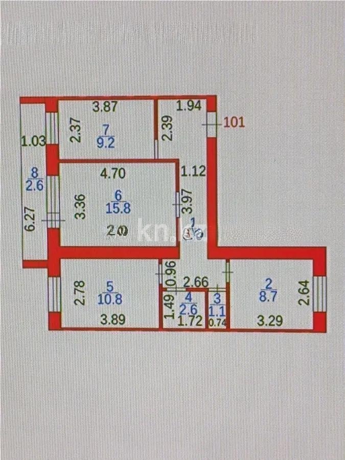 Продажа 3-комнатной квартиры, 63 м² в Караганде - фото 7