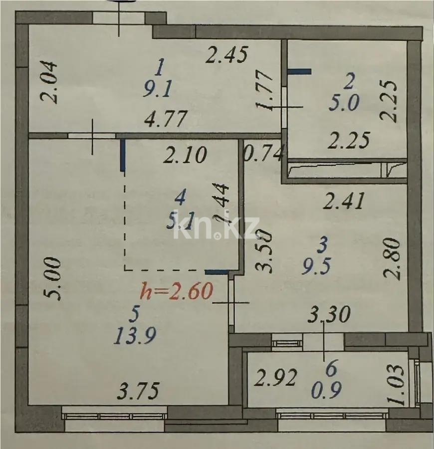 Продажа 2-комнатной квартиры, 43.5 м² в Астане - фото 6