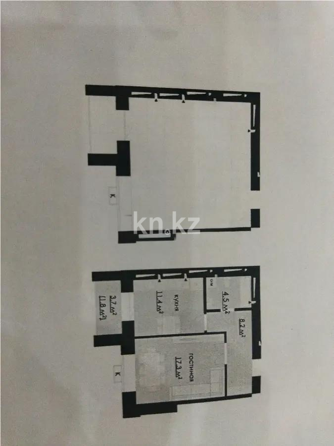 Продажа 2-комнатной квартиры, 45 м² в Караганде