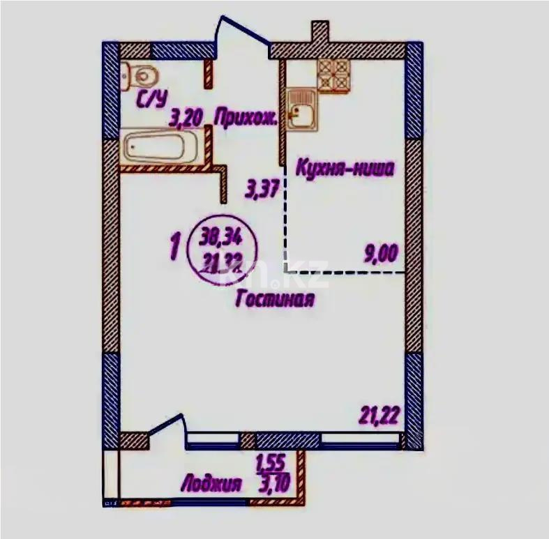 Продажа 2-комнатной квартиры, 40 м² - Продажа квартир в р-не Есиль Астаны - страница 9 фото 1 из 1