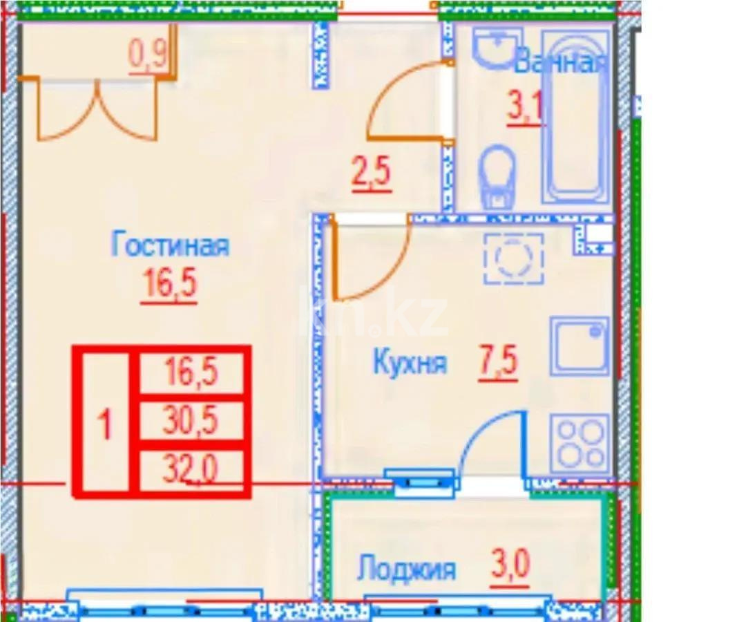 Продажа 1-комнатной квартиры, 32 м², ул. Сулейменова, дом  14 - Продажа  однокомнатных квартир в Алматы без посредников с фото фото 1 из 1