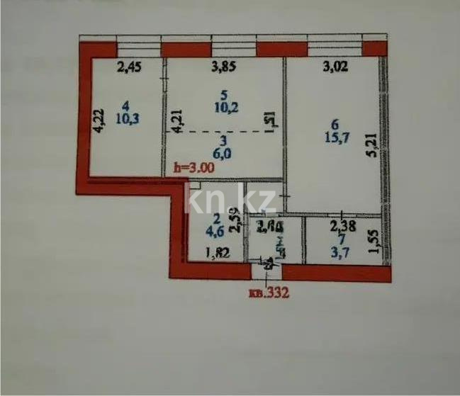 Продажа 3-комнатной квартиры, 54.5 м² - Продажа трехкомнатных квартир от собственников в Астане - страница 12 фото 7 из 7