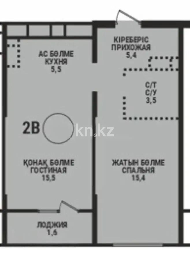 Продажа 2-комнатной квартиры, 47 м² в Алматы