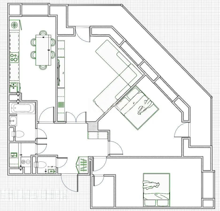 Продажа 3-комнатной квартиры, 100 м² - Продажа  трехкомнатных квартир в Караганде на Юго-Востоке фото 8 из 8