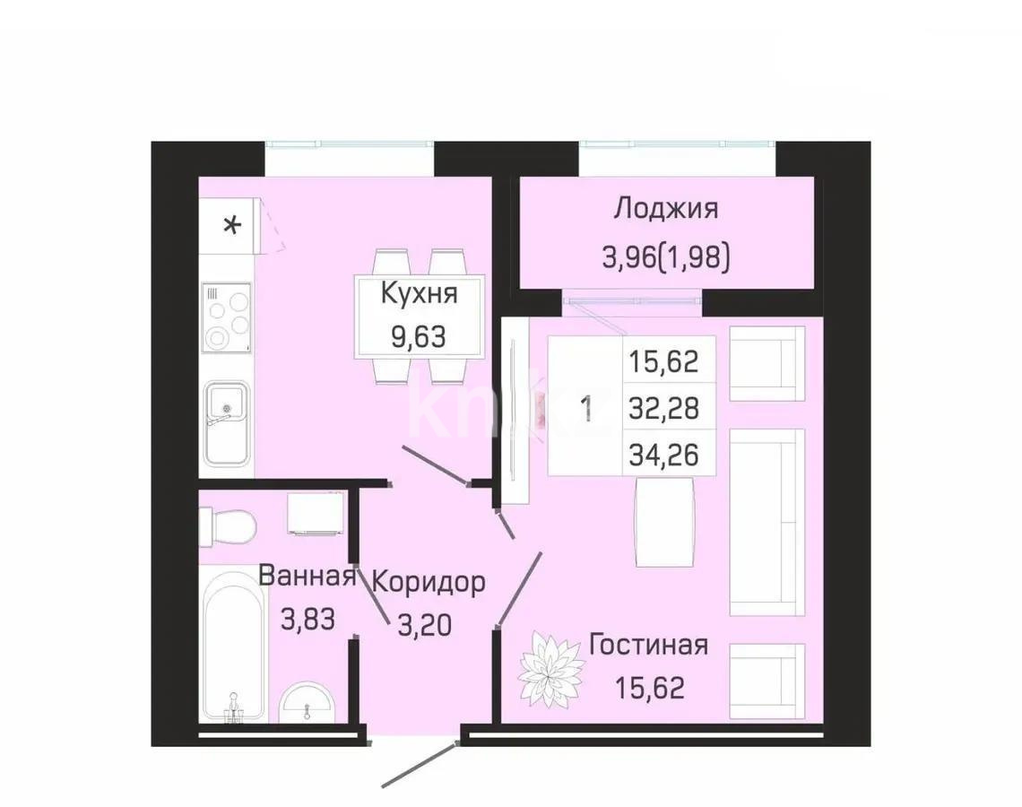 Продажа 1-комнатной квартиры, 35 м² - Продажа квартир в Астане без посредников - страница 39 фото 1 из 1
