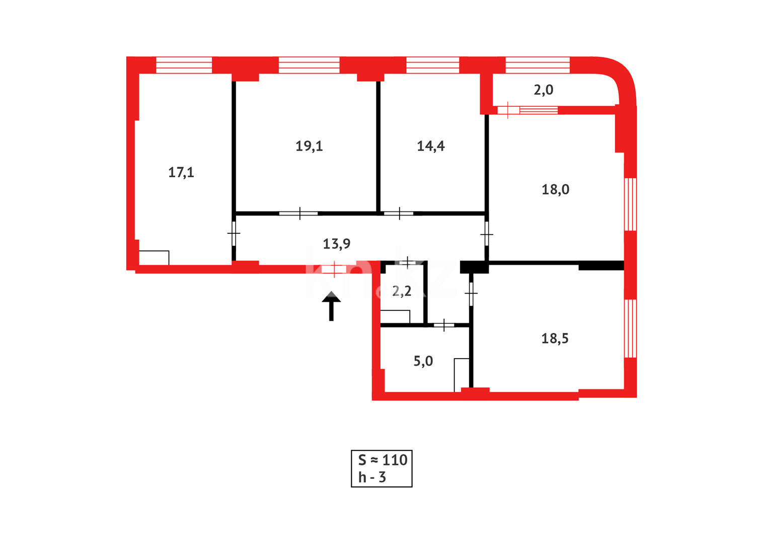 Продажа 4-комнатной квартиры, 110.2 м² - Продажа квартир в новостройках Астаны фото 17 из 17