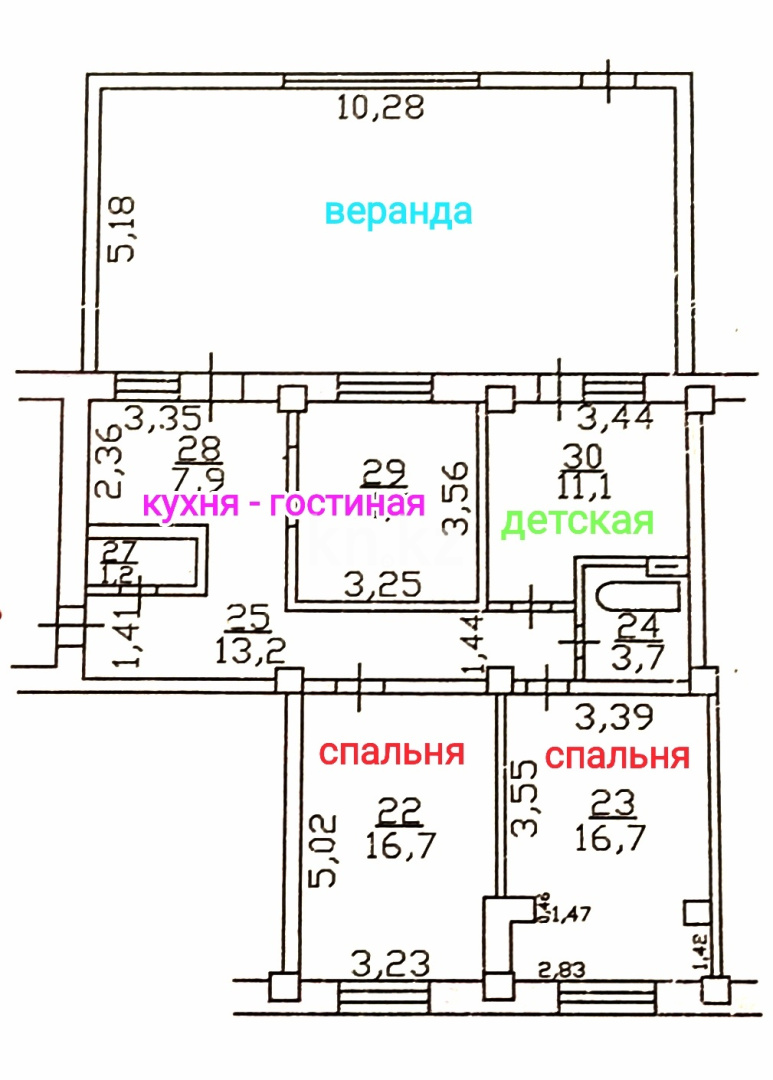 Продажа 4-комнатной квартиры, 82 м² в Алматы - фото 11