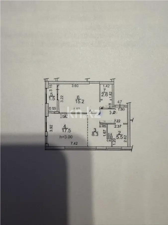 Продажа 2-комнатной квартиры, 59.5 м², ул. Навои, дом  30а/1 - Продажа квартир в новостройках Алматы без посредников фото 1 из 1