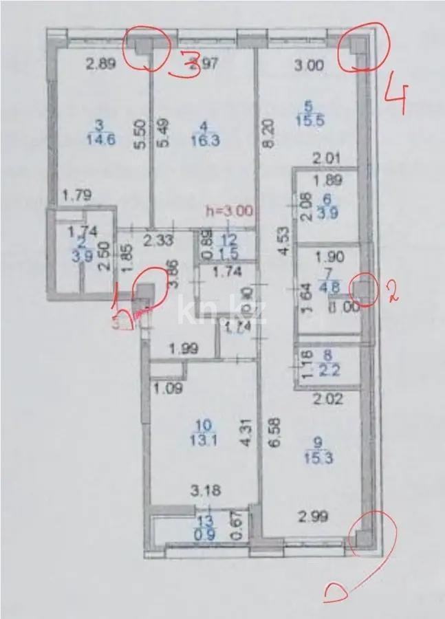 Продажа 3-комнатной квартиры, 106 м² - Продажа квартир в новостройках Астаны без посредников фото 1 из 1