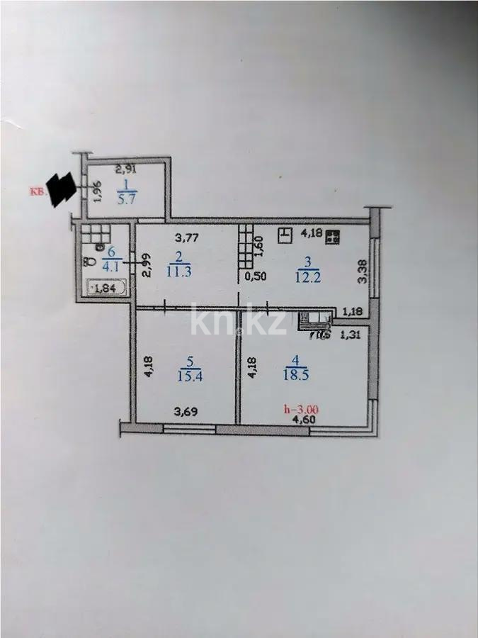 Продажа 3-комнатной квартиры, 67.2 м², ул. Утеген батыра, дом  11д в Алматы - фото 6