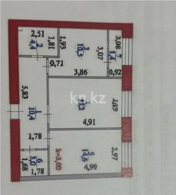 Продажа 2-комнатной квартиры, 60.5 м², ул. Е-15, дом  16 в Астане