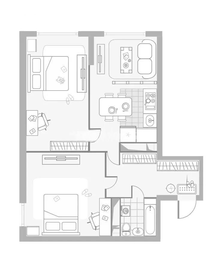 Продажа 2-комнатной квартиры, 70.66 м², ул. Момышулы, дом  100 стр - Продажа квартир в Алматы фото 1 из 1