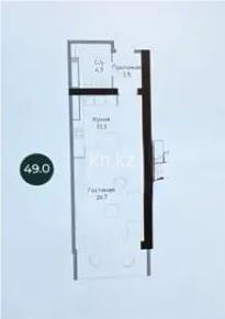 Продажа 2-комнатной квартиры, 49 м², ул. Ауэзова, дом  3/2 стр в Алматы