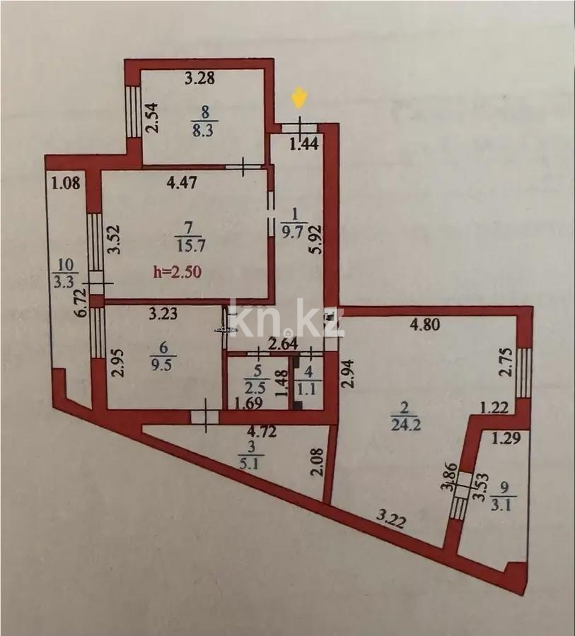 Продажа 3-комнатной квартиры, 83 м² - Продажа квартир в Казахстане - страница 5 фото 8 из 8