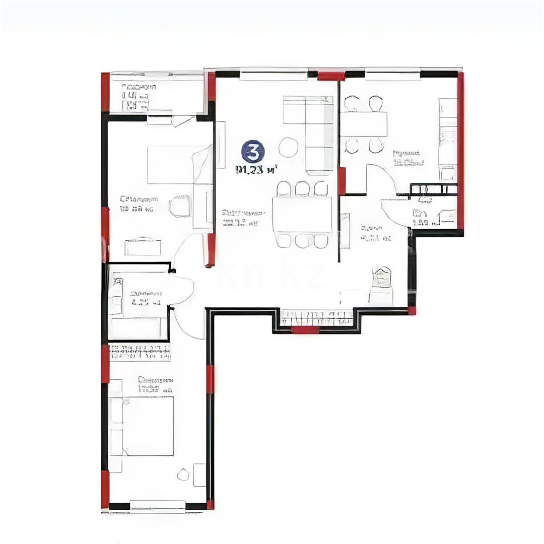 Продажа 3-комнатной квартиры, 91 м² - Продажа квартир в Астане без посредников - страница 43 фото 6 из 6