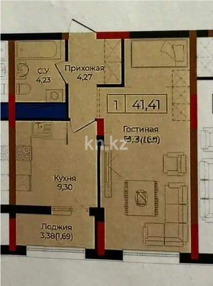 Продажа 1-комнатной квартиры, 42 м² - Продажа квартир в Астане - страница 30 фото 1 из 1