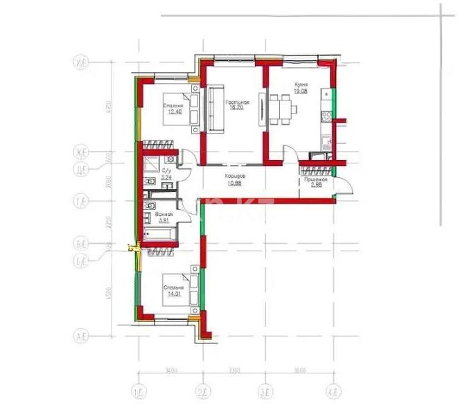 Продажа 3-комнатной квартиры, 82.7 м² в Алматы