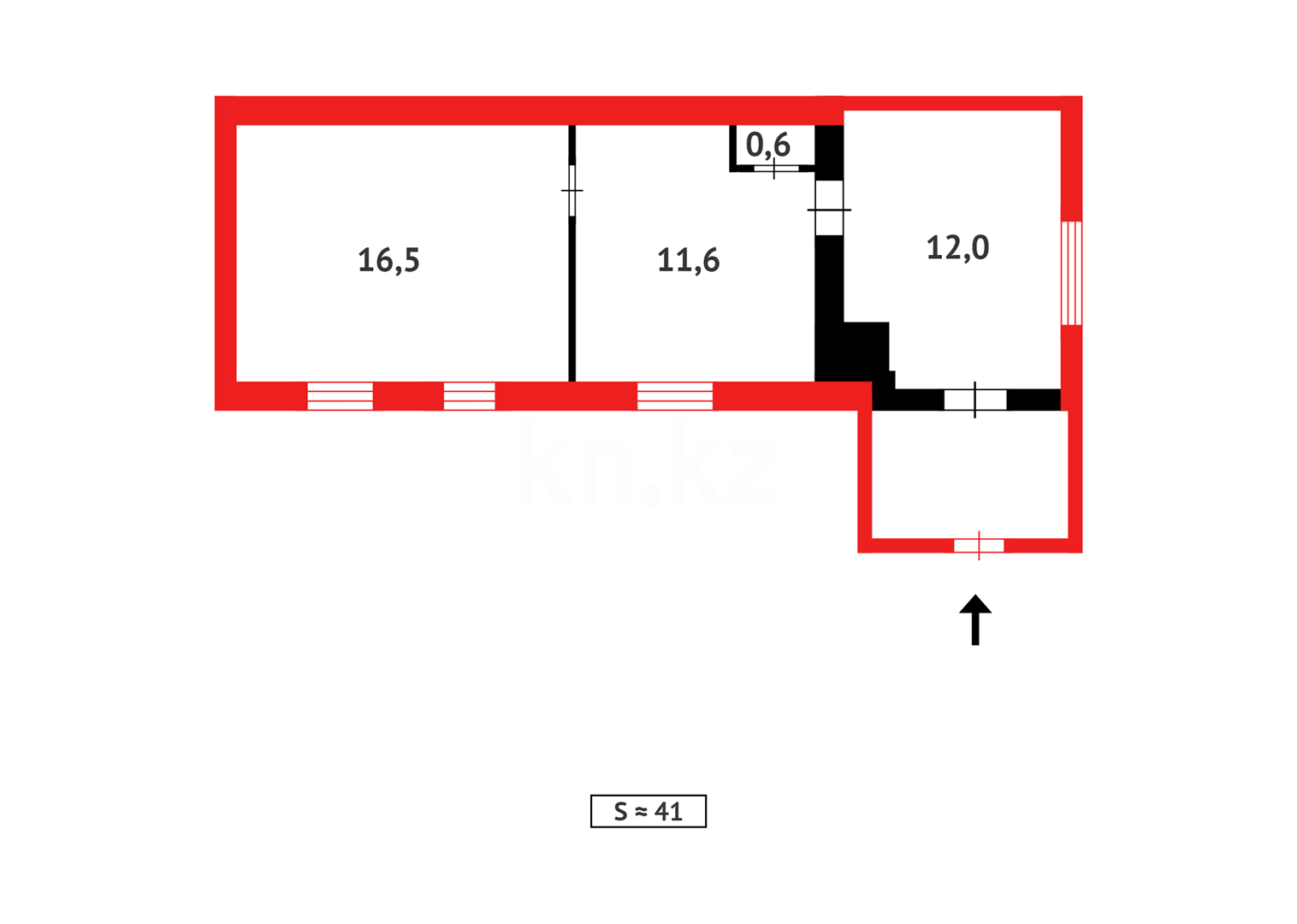 Продажа 2-комнатного дома, 40.7 м², ул. Витебская - Продажа  двухкомнатных домов, коттеджей в Караганде фото 7 из 7