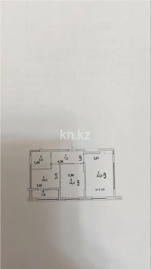 Продажа 2-комнатной квартиры, 60.3 м², ул. Серкебаева, дом  22 - Продажа квартир в новостройках Астаны без посредников фото 1 из 1