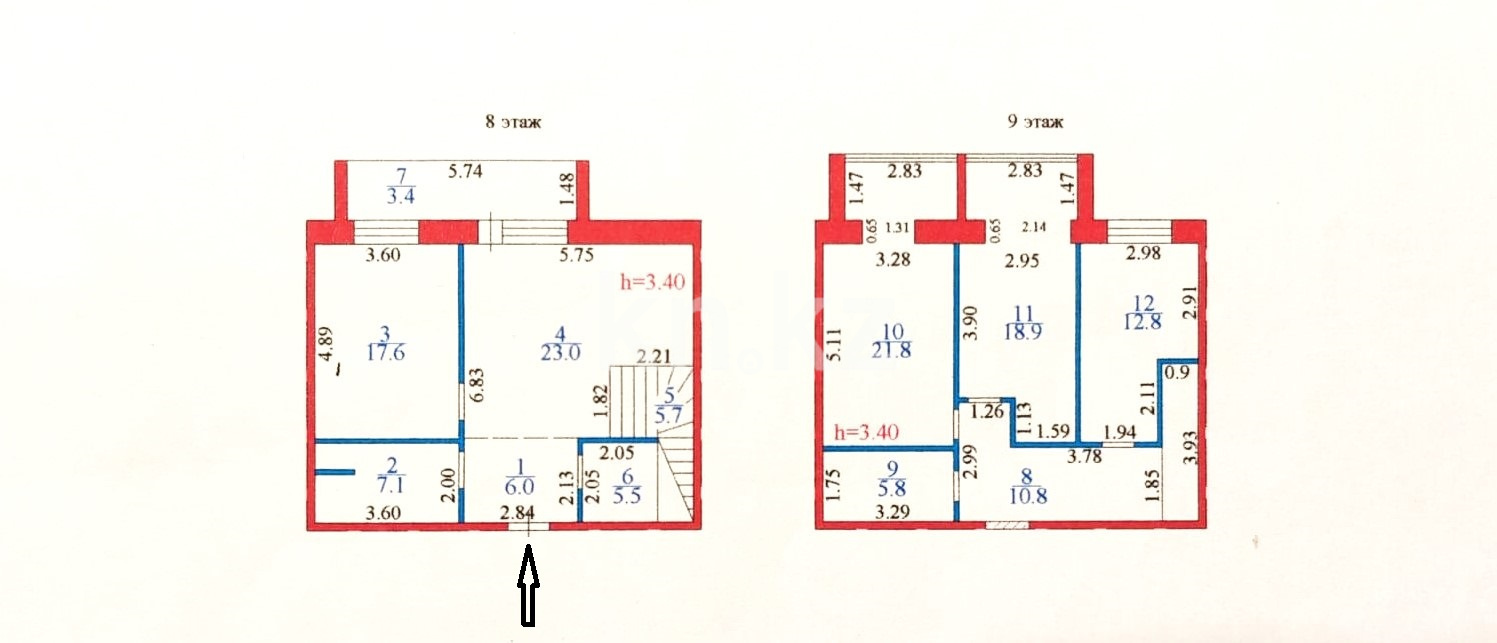 Продажа 4-комнатной квартиры, 138 м², ул. Таттимбета, дом  3/14 - Продажа  четырехкомнатных квартир в Караганде фото 40 из 40