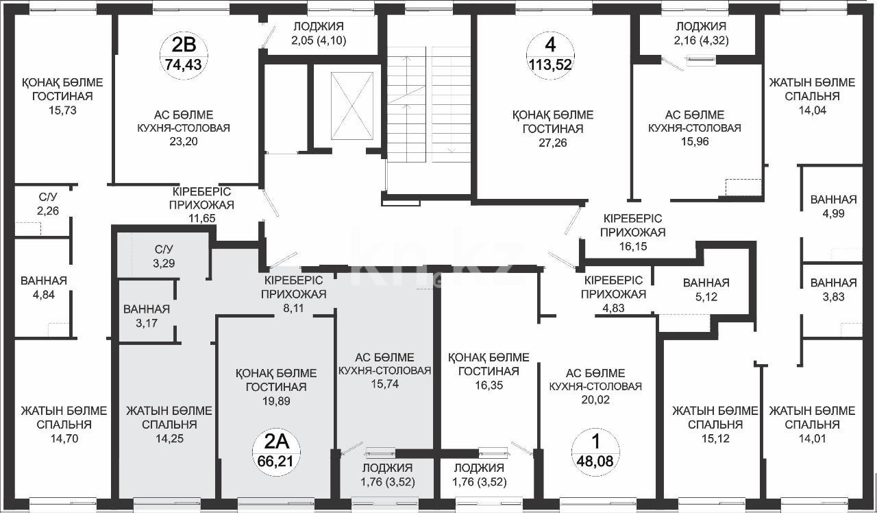 Продажа 4-комнатной квартиры, 113 м², ул. Жошы хана, дом  20 в Астане - фото 16