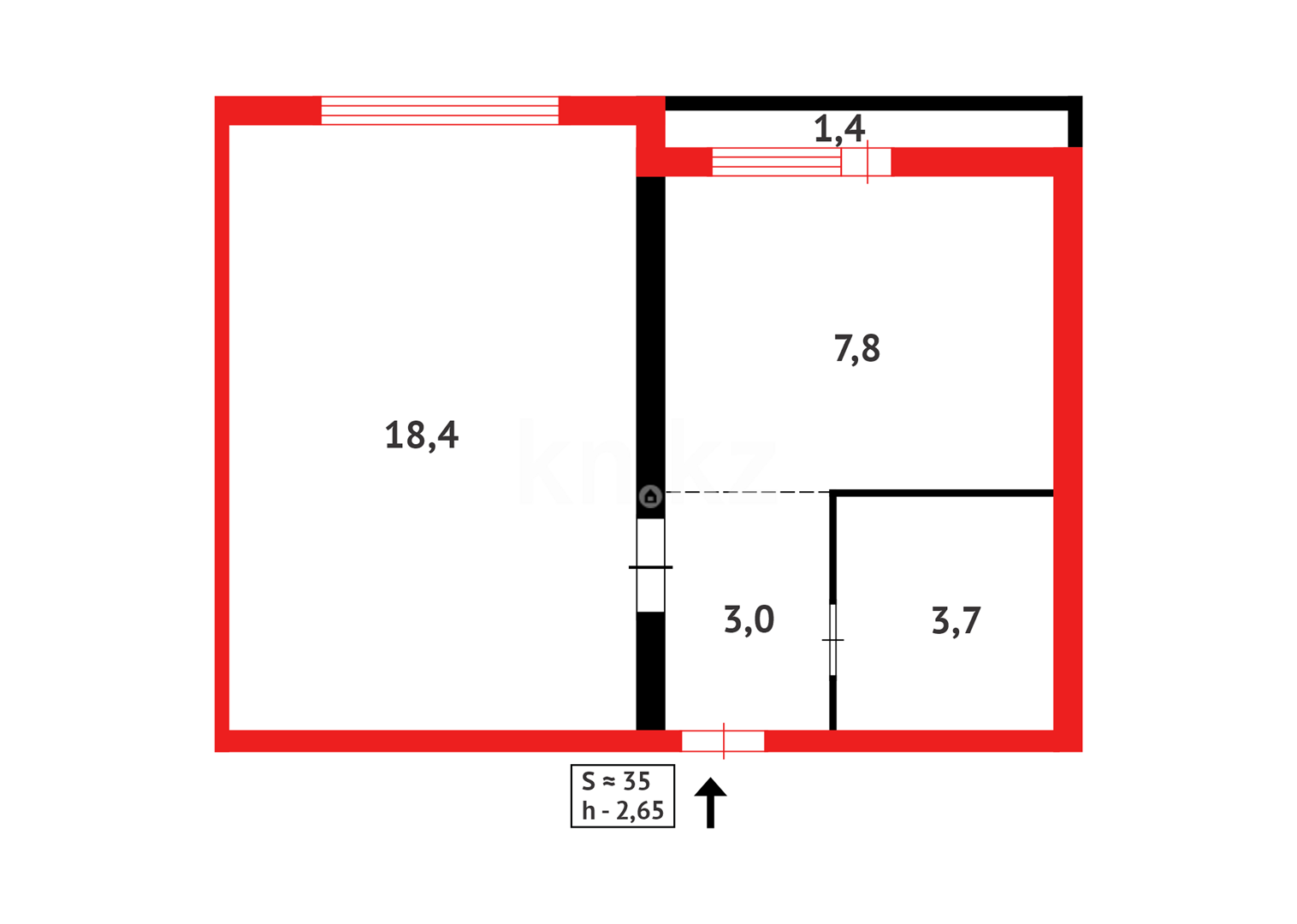 Продажа 1-комнатной квартиры, 35 м² в Астане - фото 9