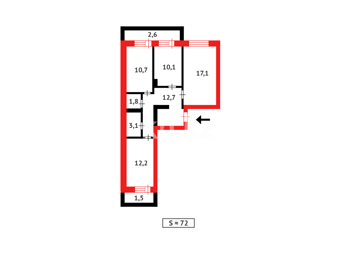 Продажа 3-комнатной квартиры, 72 м² - Продажа квартир в новостройках Астаны фото 18 из 18