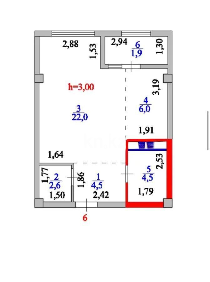 Продажа 1-комнатной квартиры, 41.5 м², ул. Маймекен, дом  2 - Продажа квартир в Казахстане фото 1 из 1