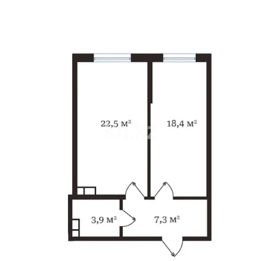 Продажа 1-комнатной квартиры, 52.1 м², пр. Рыскулова, дом  103/7 стр - Продажа  однокомнатных квартир в новостройках Алматы с фото фото 1 из 1