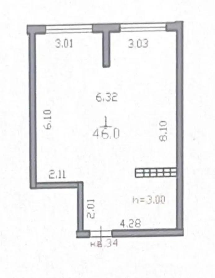 Продажа 1-комнатной квартиры, 45.85 м² в Алматы