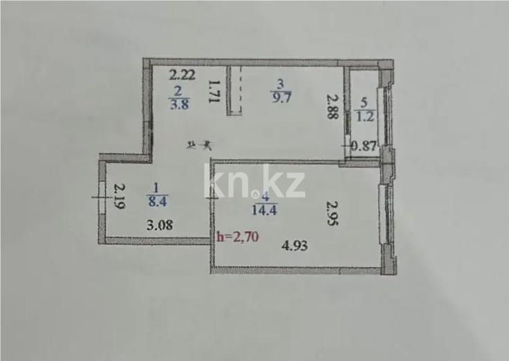 Продажа 1-комнатной квартиры, 38 м² в Астане - фото 3