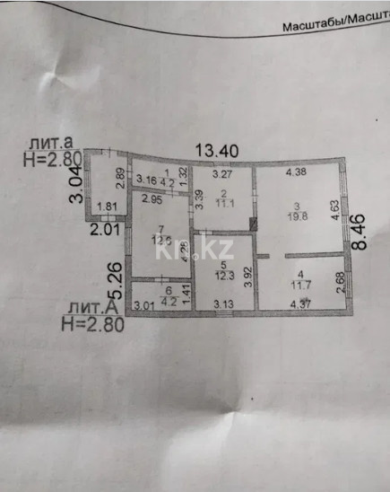 Продажа 4-комнатного дома, 110 м², Сейфуллина, дом  2 - Продажа домов, коттеджей в Казахстане фото 1 из 6