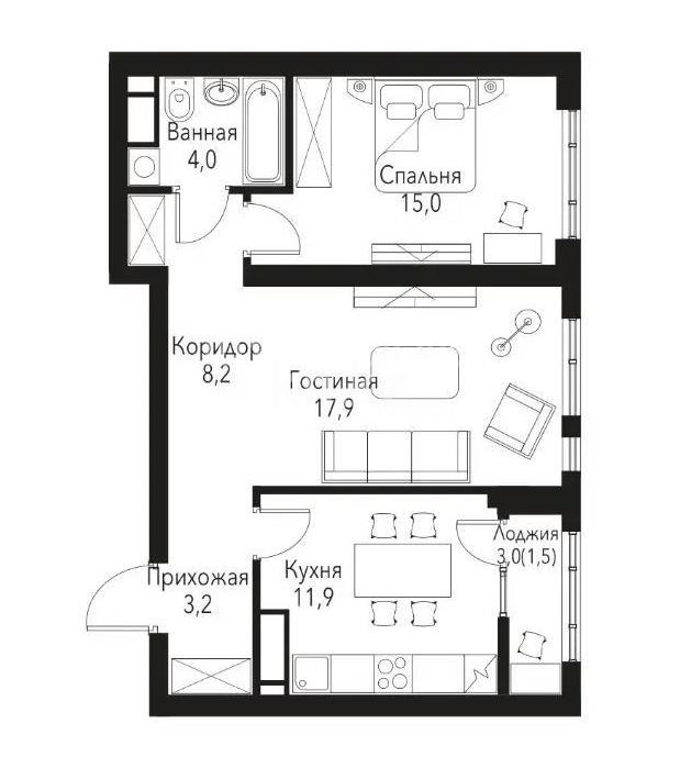 Продажа 2-комнатной квартиры, 61.7 м², ул. Рыскулова, дом  2б/1 - Продажа  двухкомнатных квартир в новостройках Алматы без посредников фото 1 из 1