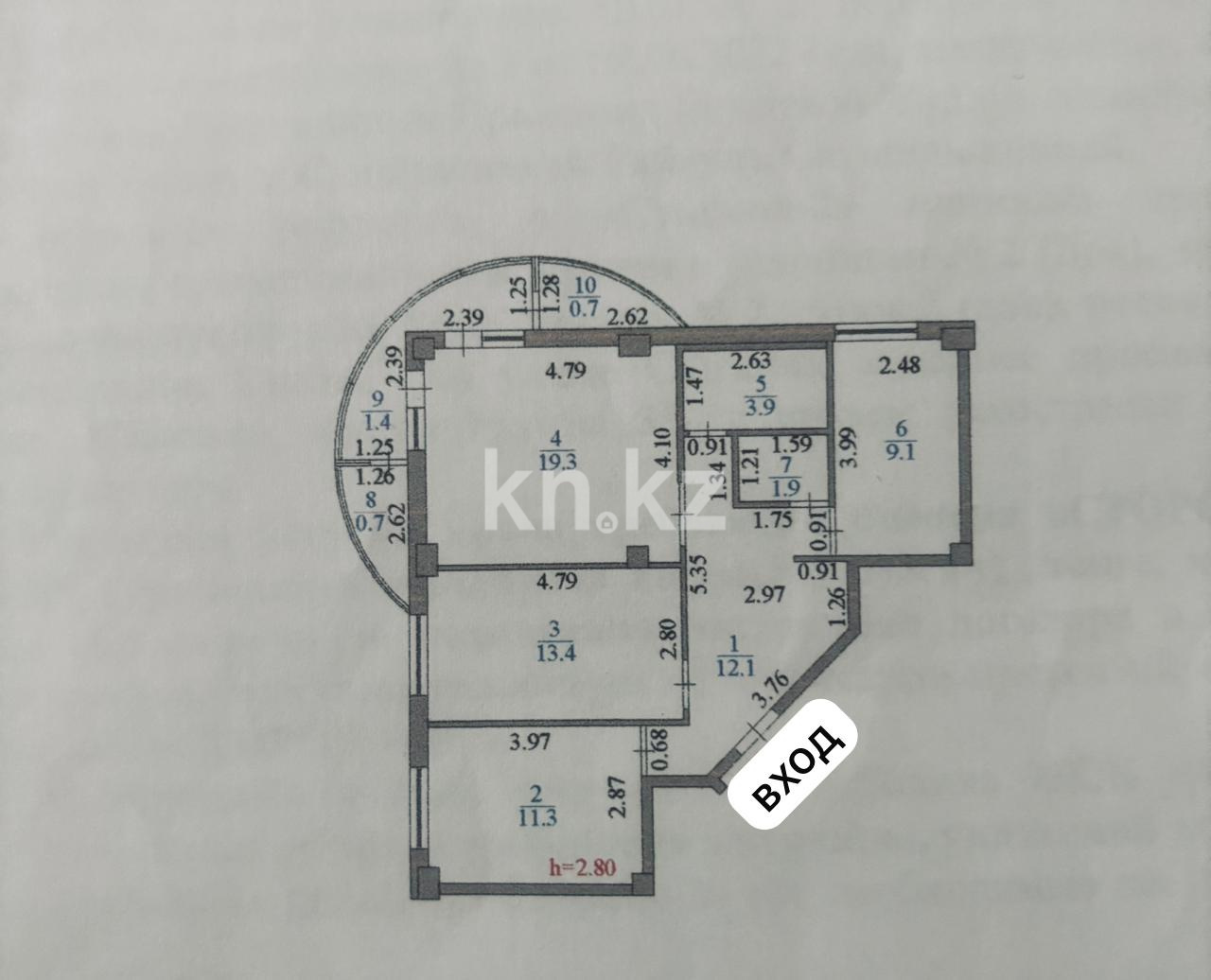 Продажа 2-комнатной квартиры, 74 м² в Астане - фото 2