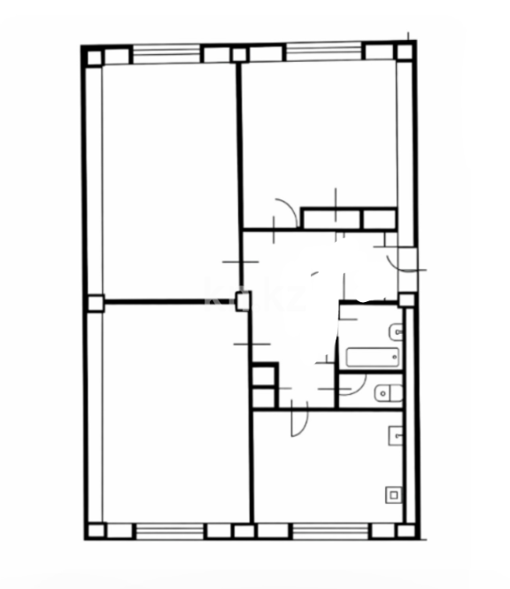 Продажа 3-комнатной квартиры, 84.7 м² - Продажа трехкомнатных квартир в кирпичном доме в Алматы - страница 3 фото 1 из 5