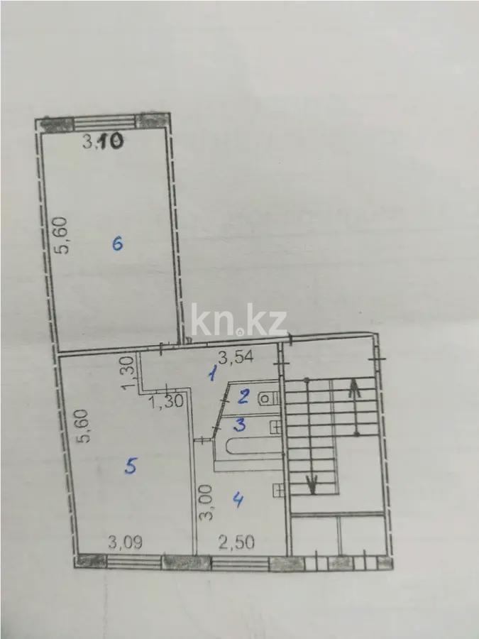 Продажа 2-комнатной квартиры, 46 м², мкр-н 14, дом  5 - Продажа  двухкомнатных квартир в Караганде без посредников с фото фото 6 из 6