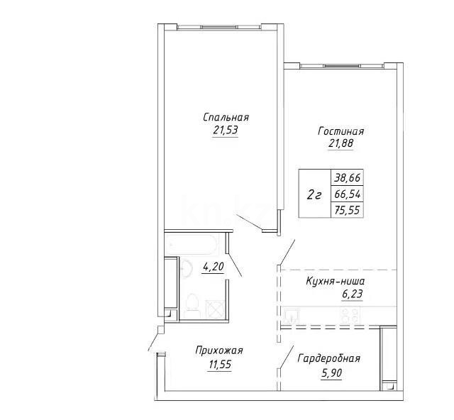 Продажа 2-комнатной квартиры, 72 м² - Продажа  двухкомнатных квартир в новостройках Алматы с фото - страница 3 фото 2 из 2