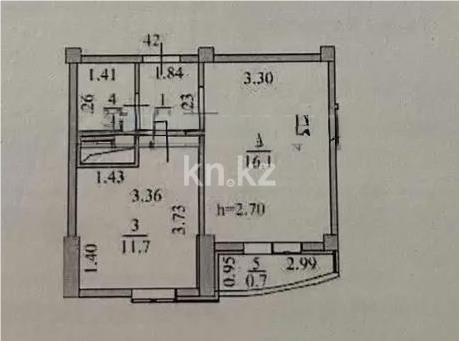 Продажа 1-комнатной квартиры, 34.47 м² в Астане - фото 2