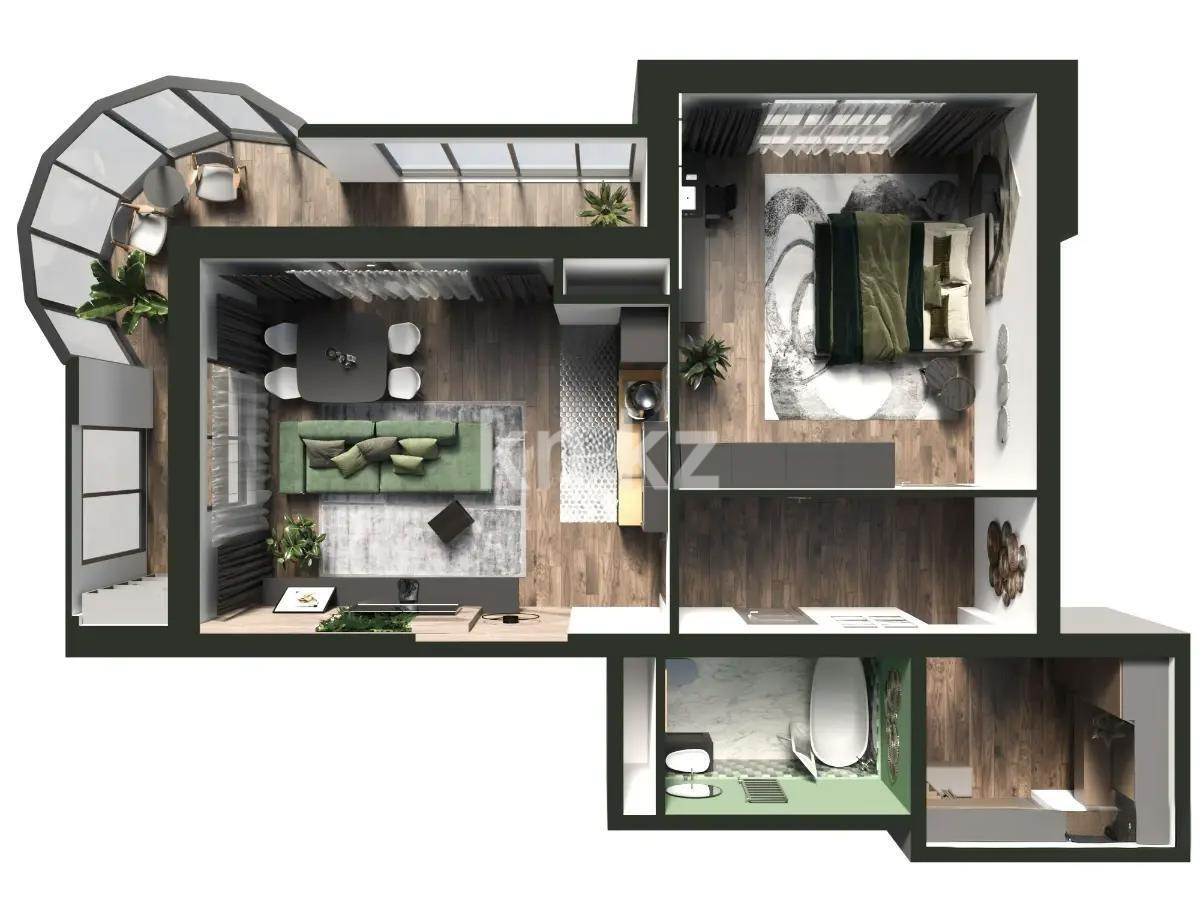 Продажа 2-комнатной квартиры, 84.8 м², ул. Аскарова, дом  1105 в Алматы